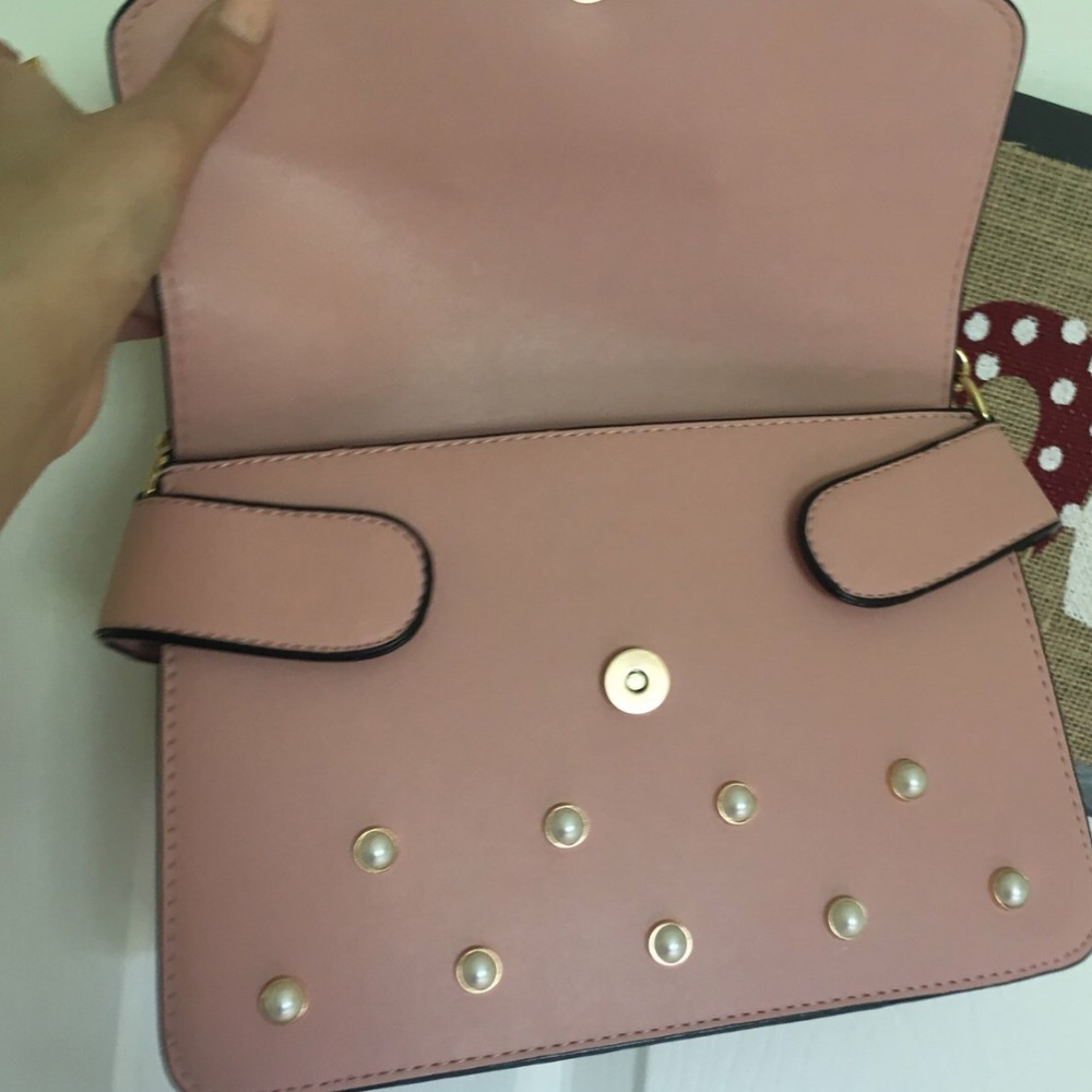 Blush pink BEE & pearls purse shoulder bag - Picture 3 of 4